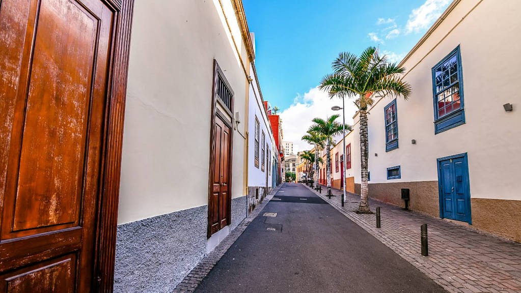 History of the Santa Cruz de Tenerife, Spain, old town. 