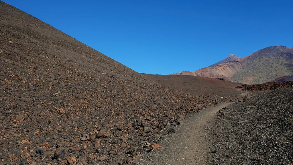Volcanic landscape at Mirador de Samara trail, Tenerife