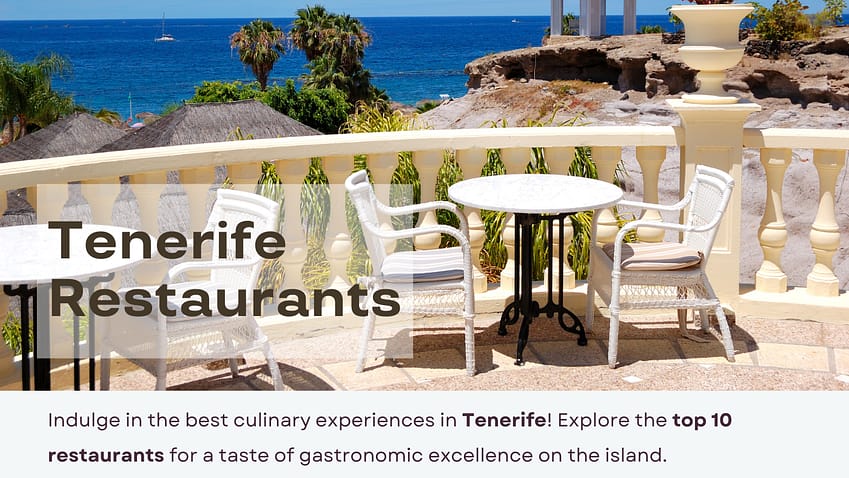 Sea view terrace of the luxury restaurant in Tenerife